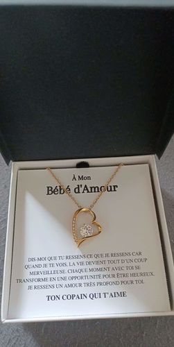 Customer photo review of À Mon Bébé d'Amour - Collier Coeur Or