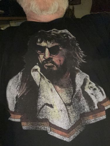 Customer photo review of Honky Tonk Hero Vintage Style Waylon Jennings Tee