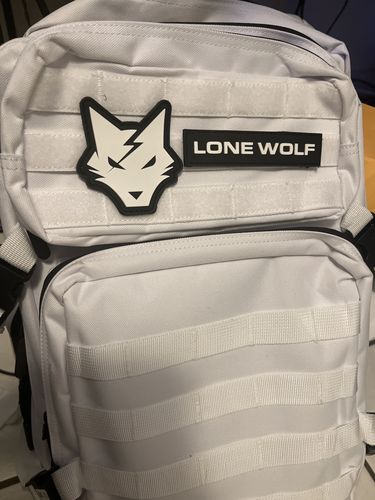 Customer photo review of Gen 3 White 45L Backpack