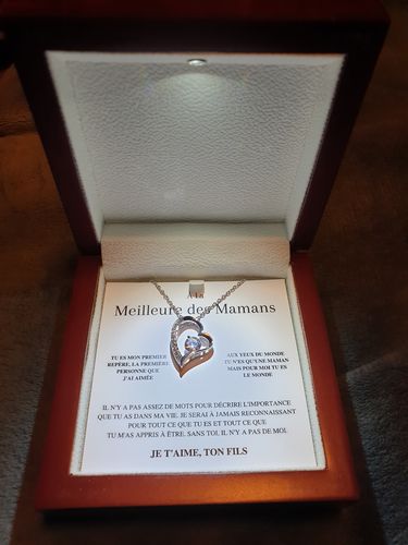 Customer photo review of Collier Amour Éternel - À la meilleure des mamans - Je t'aime, Ton fils