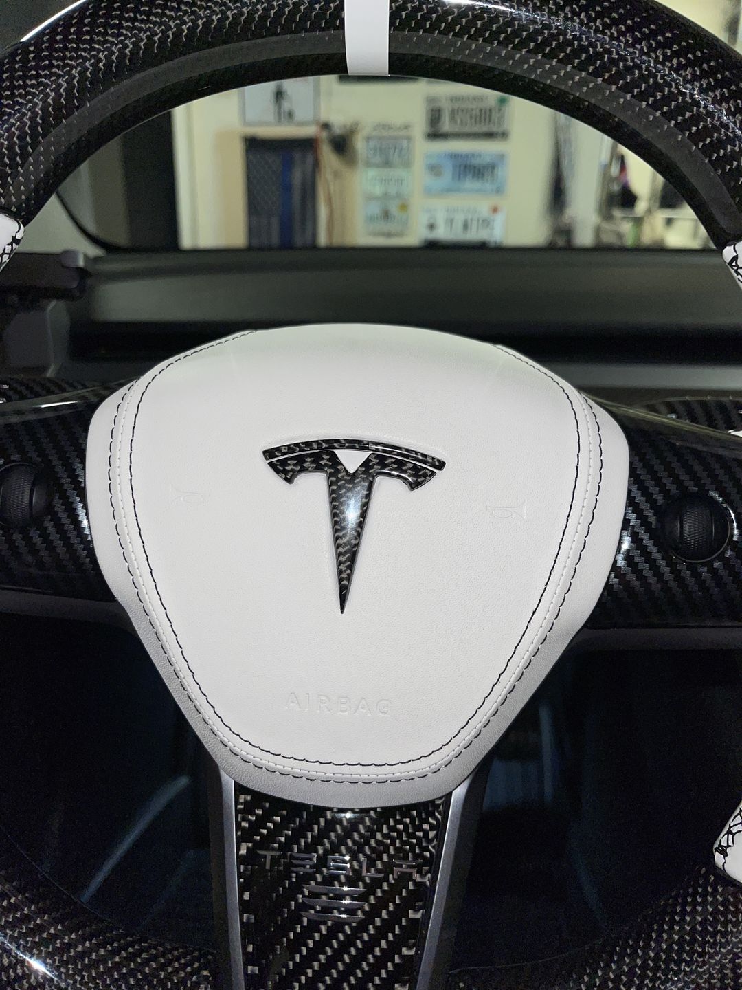 Customer photo review of Custom Airbag Top Cover for Model 3 & Model Y