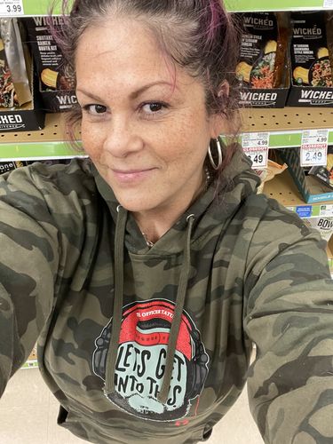 Customer photo review of The Teflon Don Shirt