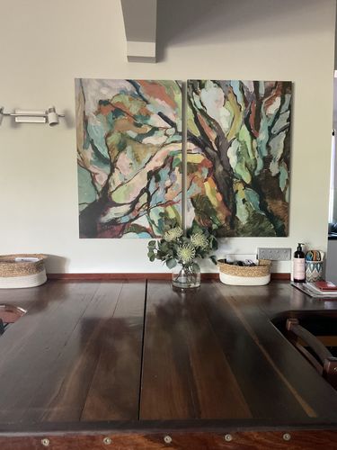 Customer photo review of Two Piece Eucalypt Forest Print Set - Australian Bush Canvas Prints