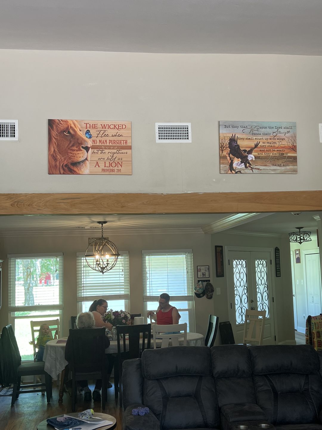 Customer photo review of Eagle Wingspan, They that wait upon the Lord Isaiah 40:31 Christian wall art canvas print