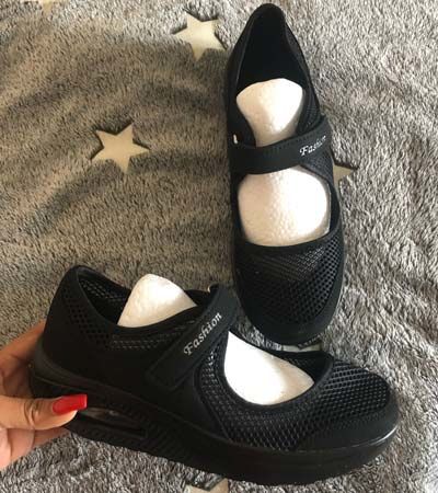 Customer photo review of Chaussures à Scratch Orthopédiques Mary Janes - Travail Marche Été