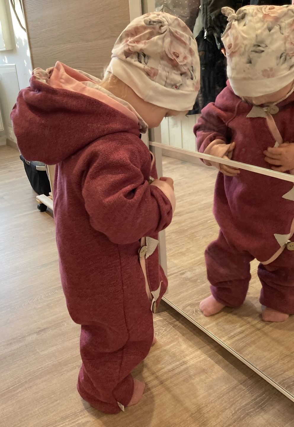 Customer photo review of Atelier MiaMia - Overall Baby Kind von 50 bis 110 Designer Wellness gefüttert Rosa Pink Anker 100% Biobaumwolle 200