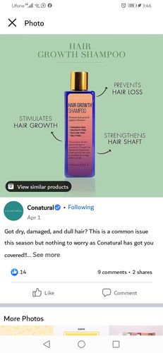Customer photo review of Hair Growth Shampoo