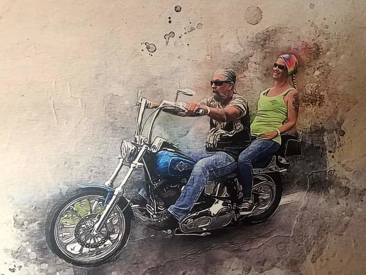 Customer photo review of Personalized Motocycle photo Painting