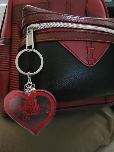 Customer photo review of To Grow Old In Keychain (Holographic)