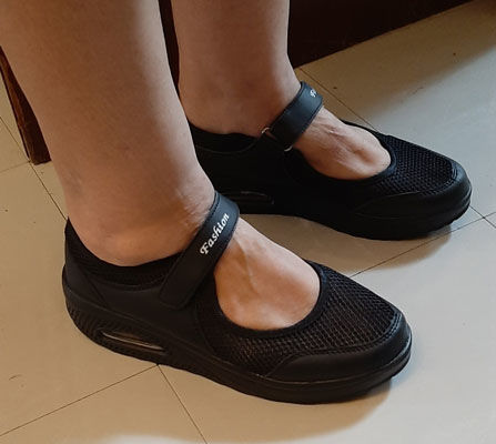 Customer photo review of Chaussures à Scratch Orthopédiques Mary Janes - Travail Marche Été