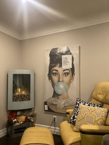 Customer photo review of 'Audrey Hepburn' Framed Canvas