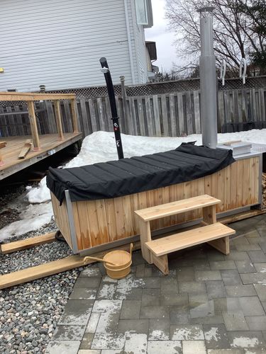 Customer photo review of Wood Burning Hot Tub