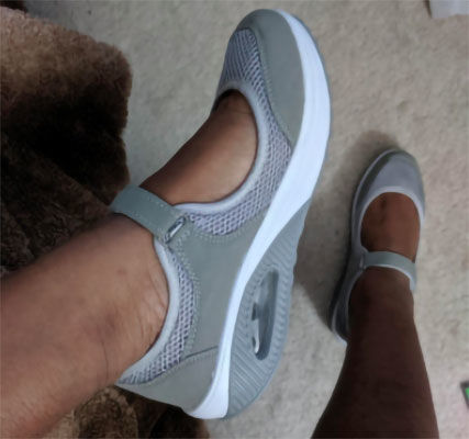 Customer photo review of Chaussures à Scratch Orthopédiques Mary Janes - Travail Marche Été