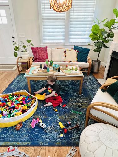 Customer photo review of Large Toy Storage Bag - Banana Yellow