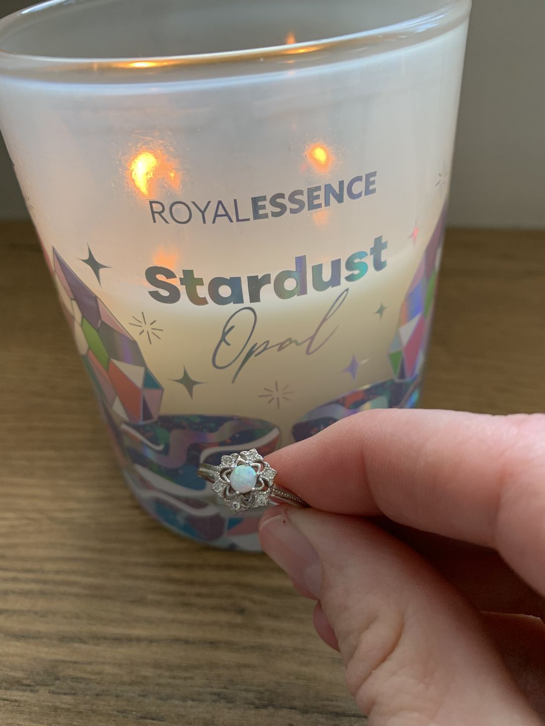 Customer photo review of Stardust Opal (Candle)