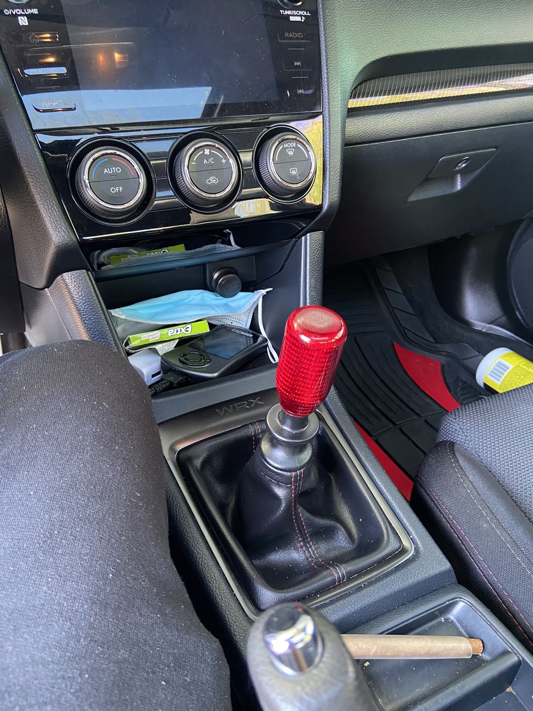 Customer photo review of Red Carbon Fiber Handle Shift Knob