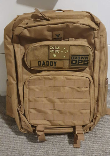 Customer photo review of Tacpac 'D-Ploy' Desert Storm Nappy Bag Set