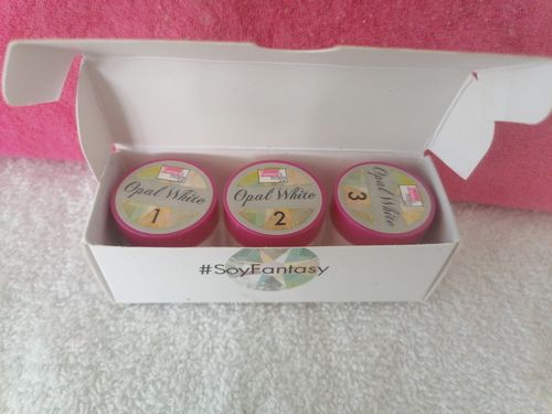Customer photo review of Acrílico Colección Opal White 3 pzas Fantasy Nails