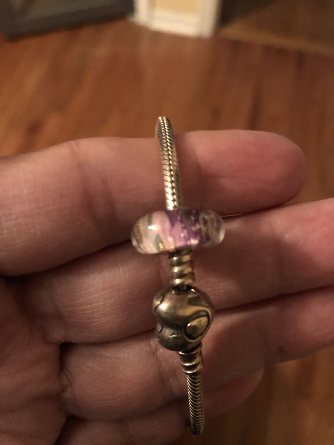 Customer photo review of Glass Cremation Bead - Pandora Compatible