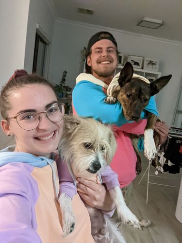 Customer photo review of Cotton Candy Dog Hoodie