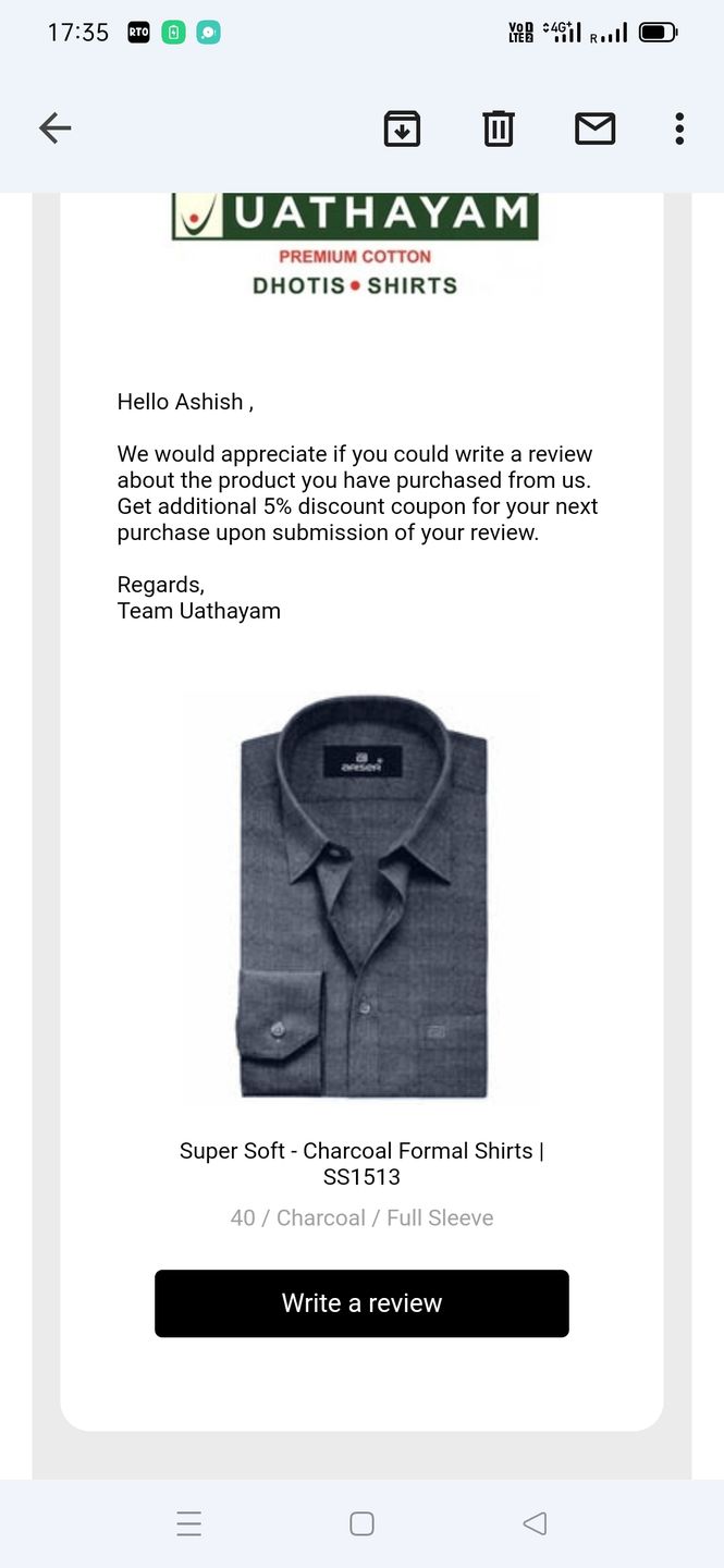 Customer photo review of Super Soft - Charcoal Formal Shirts | SS1513