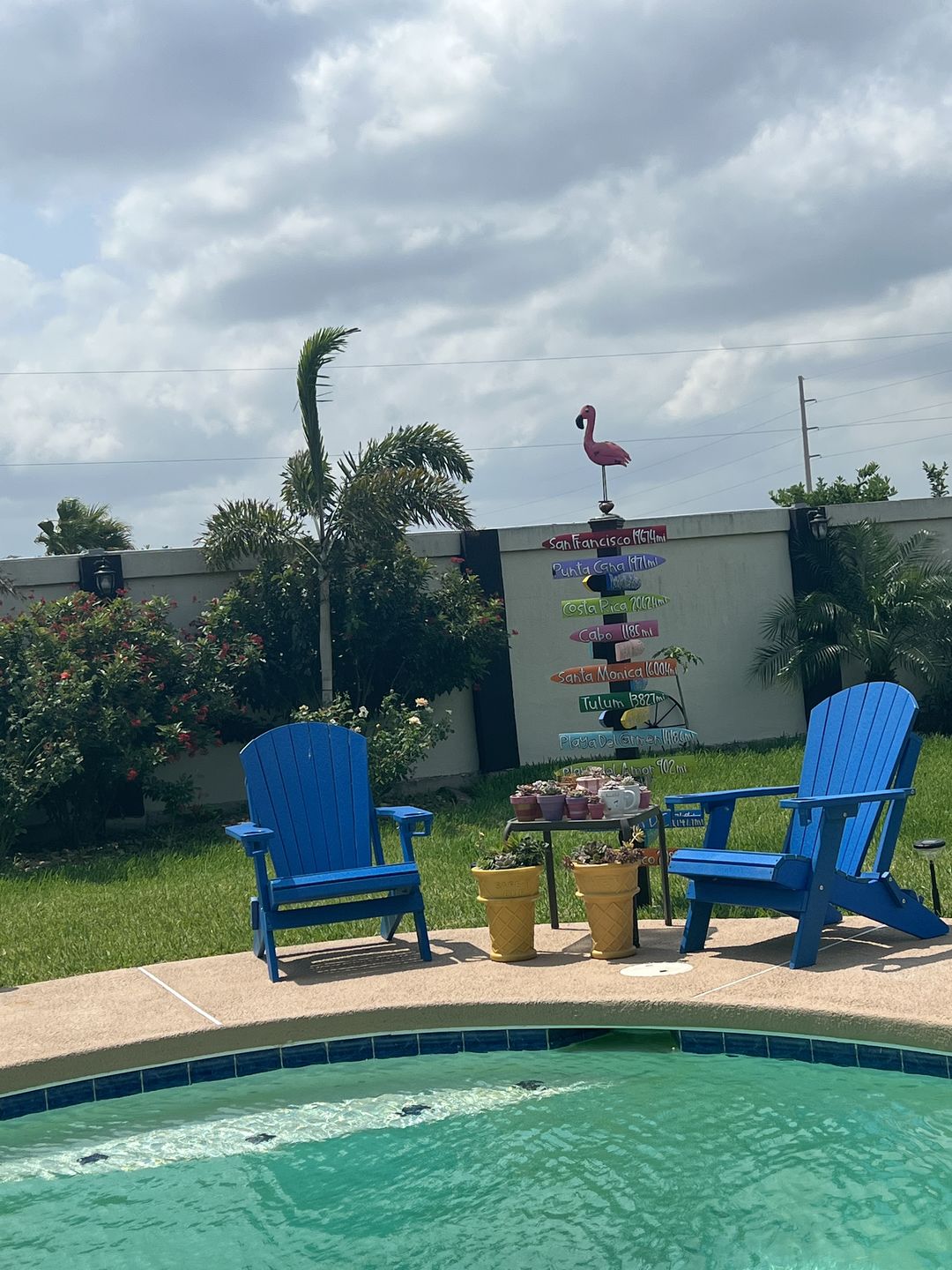 Customer photo review of DuraWeather Poly® Premium King Size Folding Adirondack Chair with Built-in Cup Holders