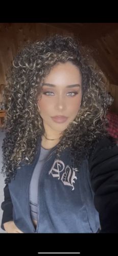Customer photo review of Curly Ash Blonde