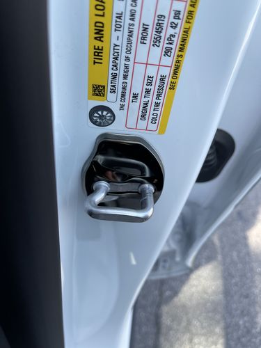 Customer photo review of Door Latch Lock Covers for Tesla Model 3 & Y