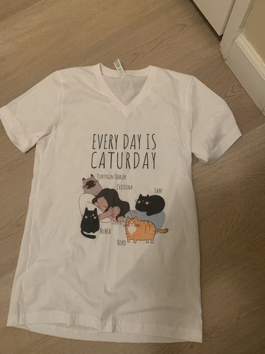 Customer photo review of Personalized Cat Sleepshirt