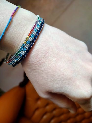 Customer photo review of Bracciale Tennis zirconi Verdi 2mm