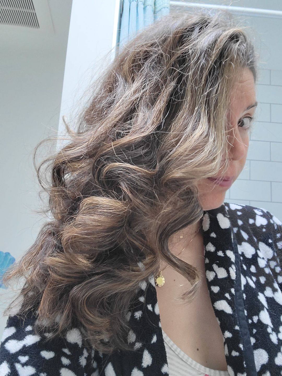 Customer photo review of Heatless Hair Curler - Petal
