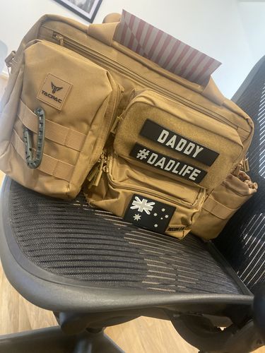 Customer photo review of Tacpac 'Recon 2.0' Desert Storm Nappy Bag Set