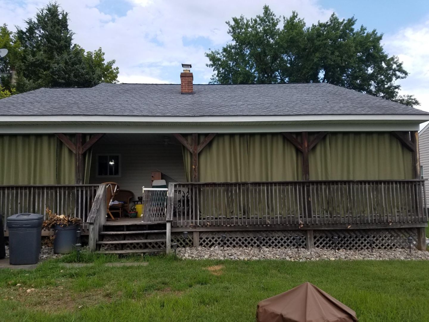 Customer photo review of Top & Bottom Grommet Windproof Outdoor Curtains for Patio 1 Panel
