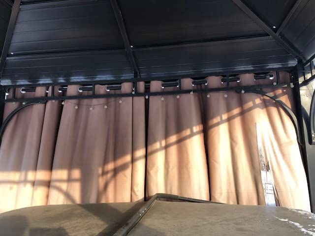 Customer photo review of Top & Bottom Grommet Windproof Outdoor Curtains for Patio 1 Panel