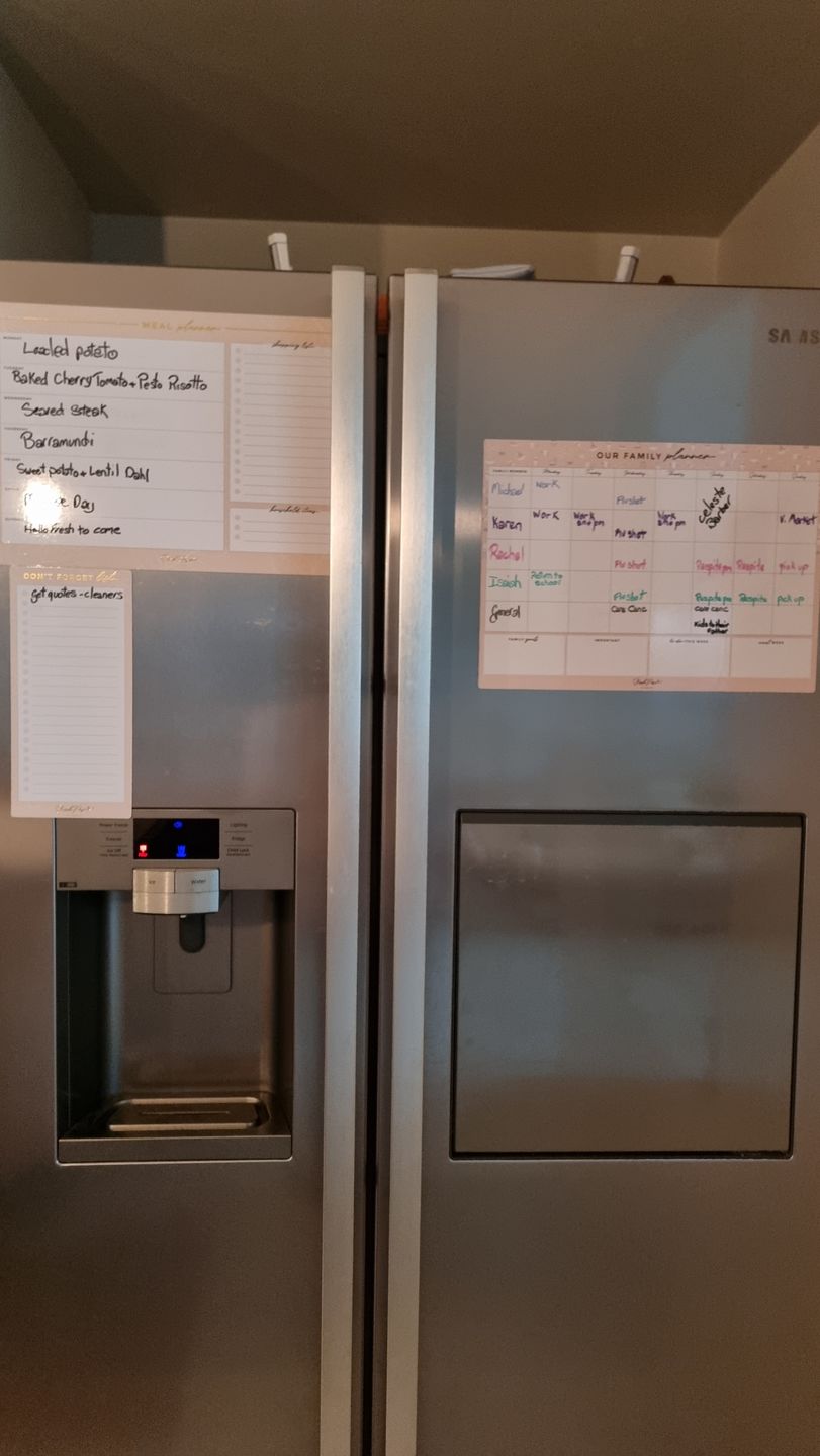 Customer photo review of NEW Beige Magnet Planner Set