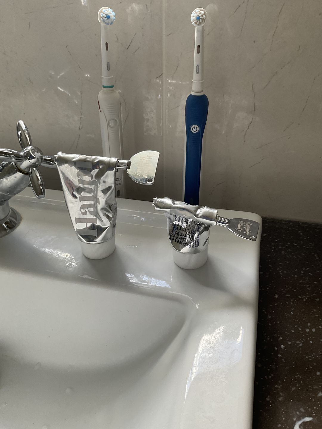 Customer photo review of 2 Pack Happier Toothpaste