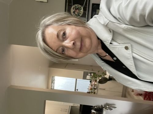 Customer photo review of Coal Faux Leather Jacket (Oyster)