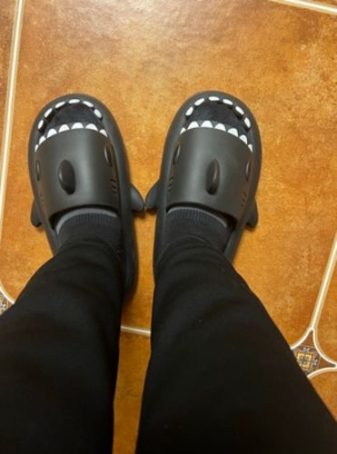 Customer photo review of Shark Slippers 2.0