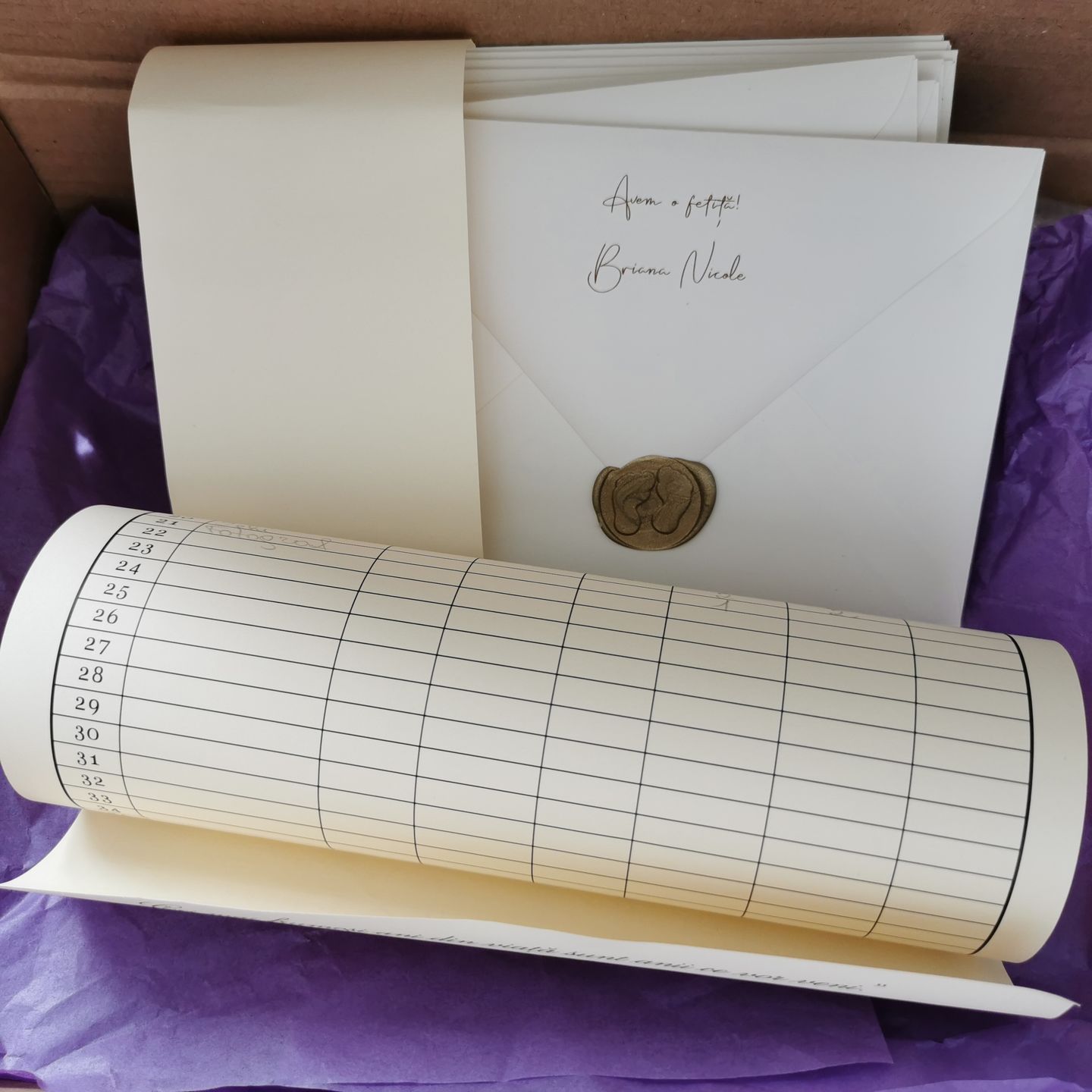 Customer photo review of Classical apes, invitație botez,fetiță/băiețel, handmade