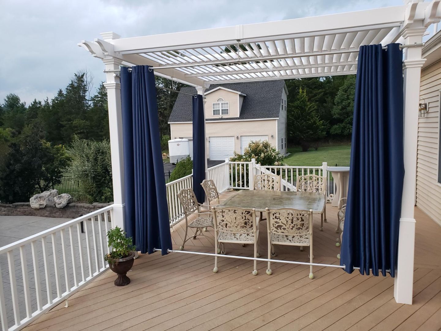 Customer photo review of Top & Bottom Grommet Windproof Outdoor Curtains for Patio 1 Panel