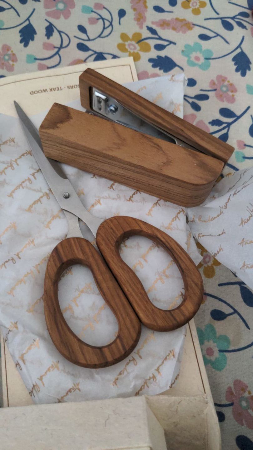 Customer photo review of Stapler - Teak Wood