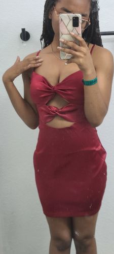 Customer photo review of Ruby Mini Dress (RED)