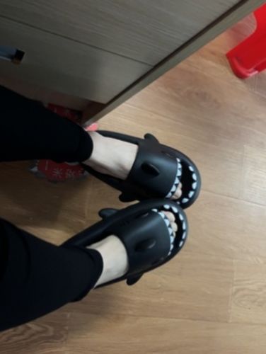 Customer photo review of Shark Slippers 2.0