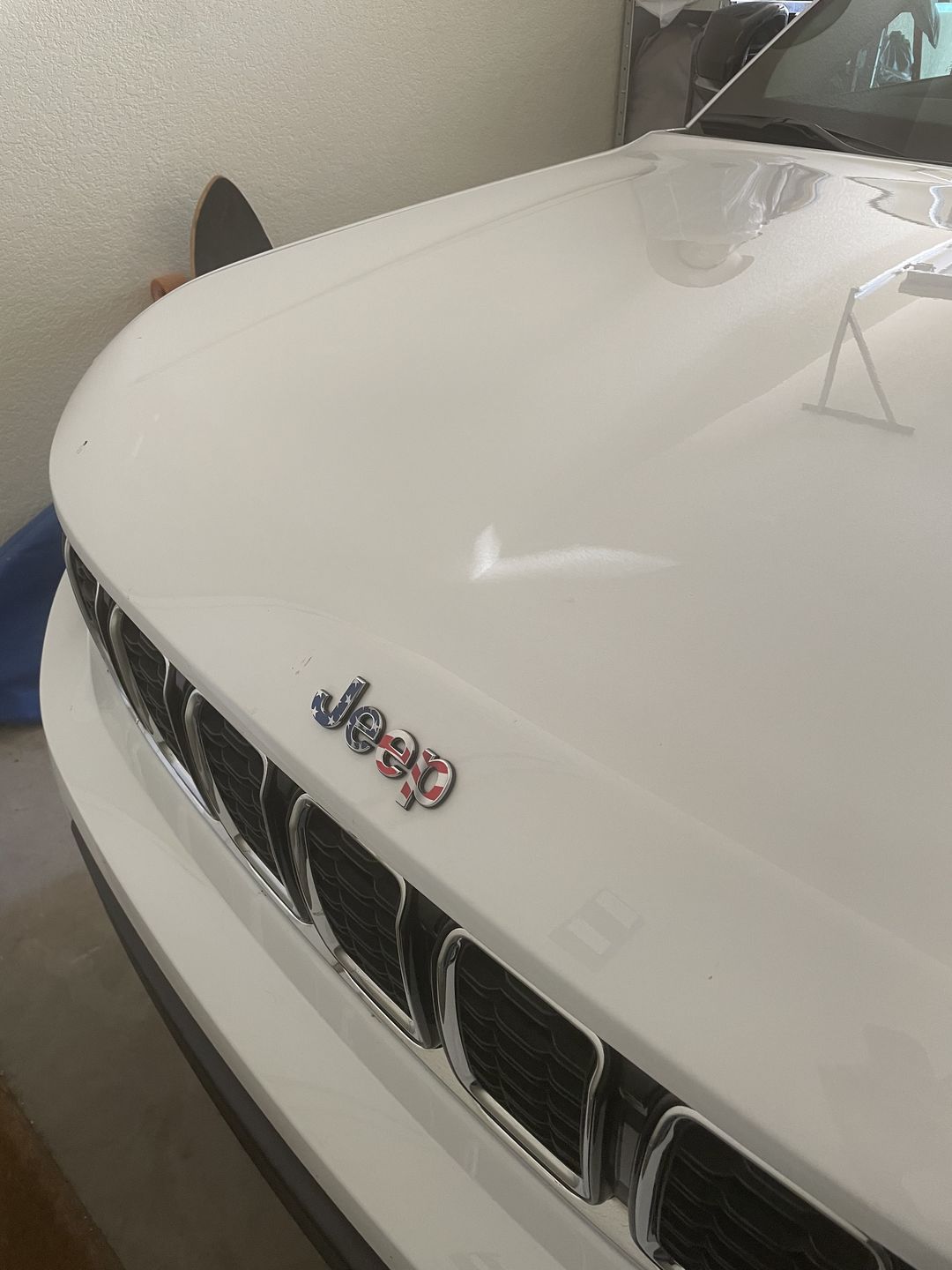 Customer photo review of JEEP Emblem Overlay Decals – American Flag Print | Fits Grand Cherokee, Cherokee, Compass, Renegade, Liberty & Patriot