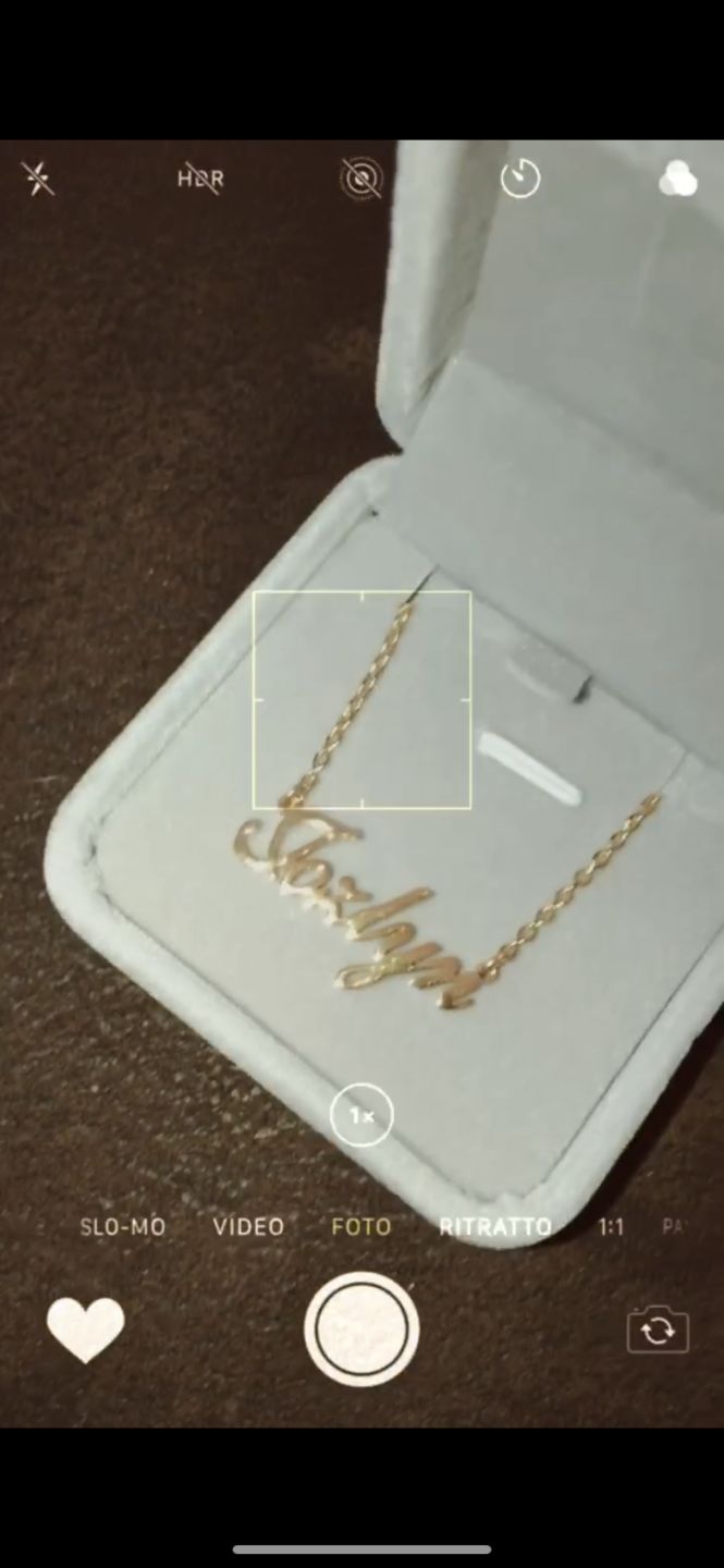 Customer photo review of LUX Name Necklace
