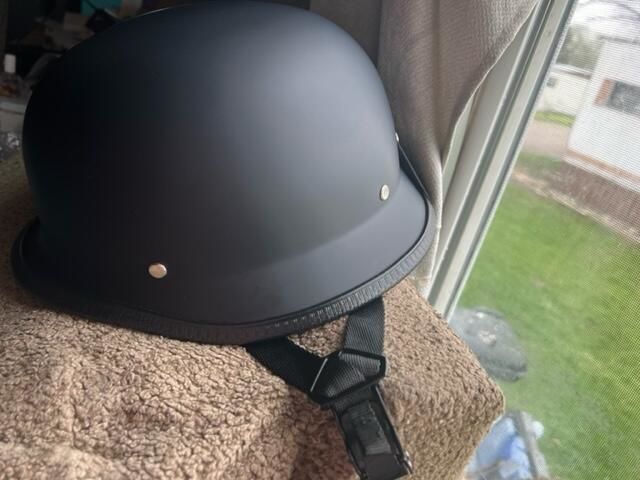 Customer photo review of Mayan Style Half Helmet Lightweight Face German Style DOT Helmet - Matte Black