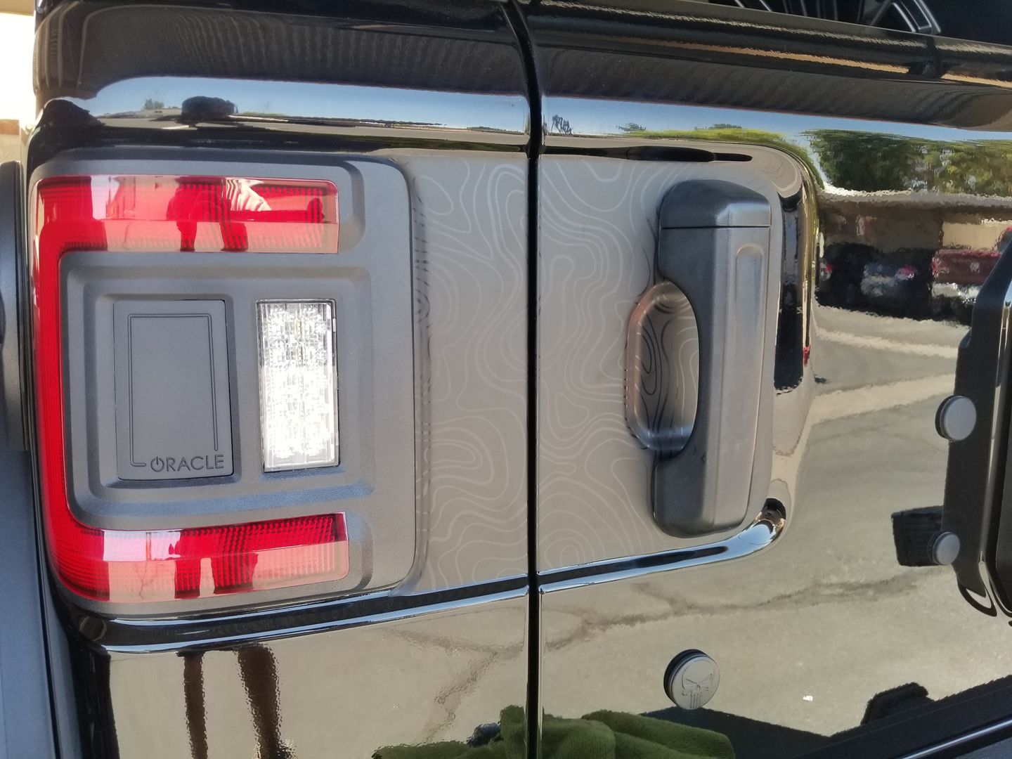Customer photo review of Tailgate Handle Graphic for Wrangler JL JLU