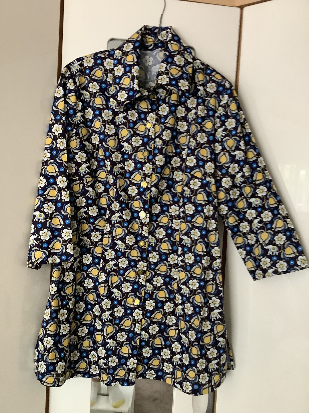 Customer photo review of Flowers & Elephants Cotton Poplin Fabric - 58" wide