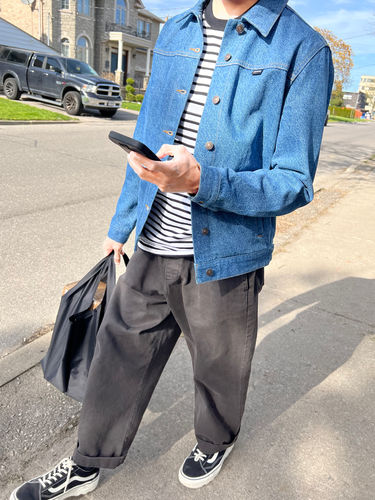 Customer photo review of Cobalt Denim Jacket