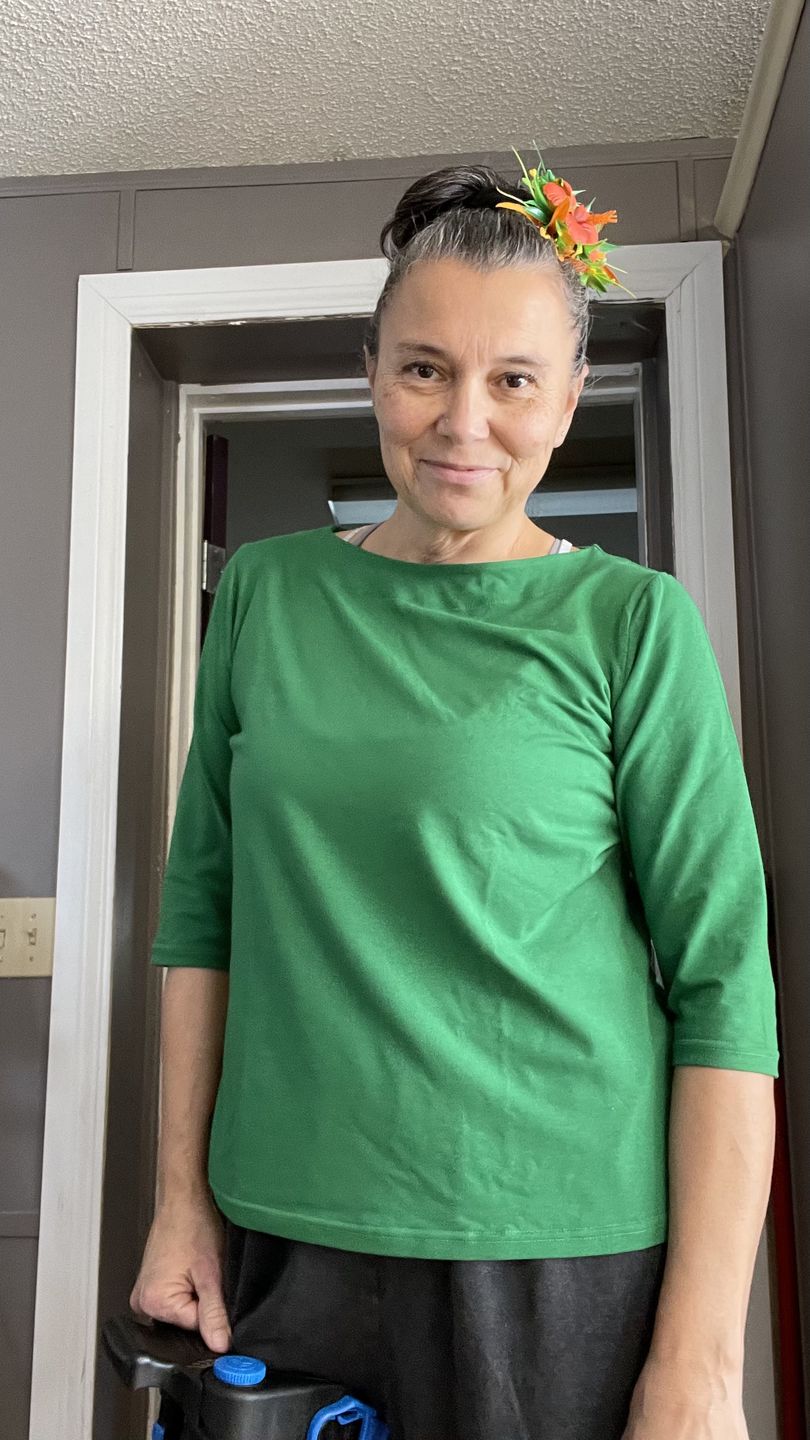Customer photo review of *Freshly Baked* Boatneck Top